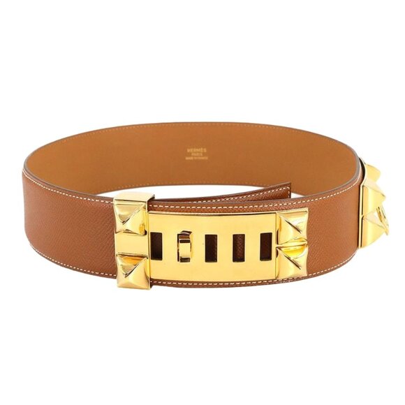 Hermes Collier de Chien Medor Belt Courchevel Epson Gold 65 main image 5